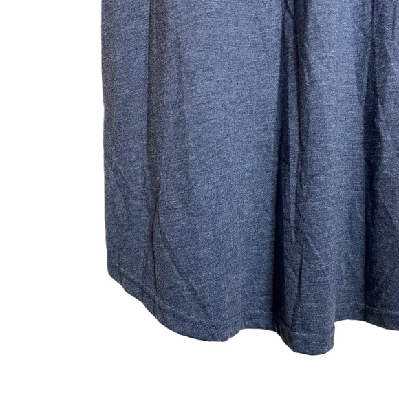 Cotton On Tee Shirt Dress Heather Navy A-Line Curved Hem Folded Cuff Extra Small - Picture 8 of 14